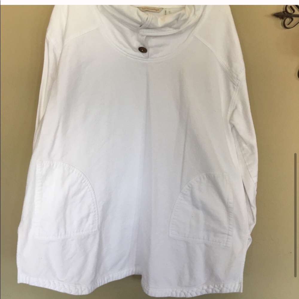 Soft surroundings XL white thick high neck Tunic